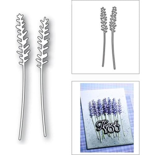 New 2021 Beautiful Lavender Stems Metal Cutting Dies for DIY Scrapbooking and Card Making Decorative Embossing Craft No Stamps