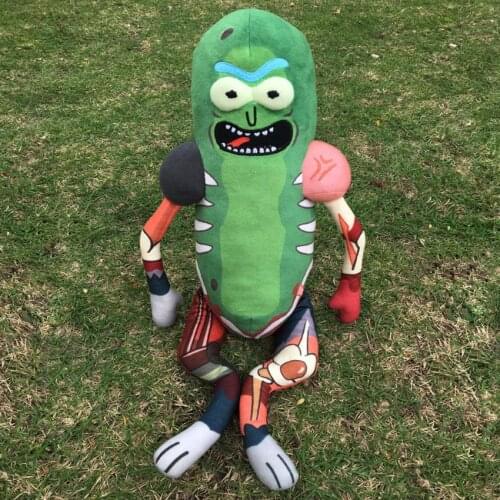45cm Pickle Rick Plush Doll 18 inch Rat Suit Plush Cucumber Doll Cartoon Toys Soft For Children Gift AAA