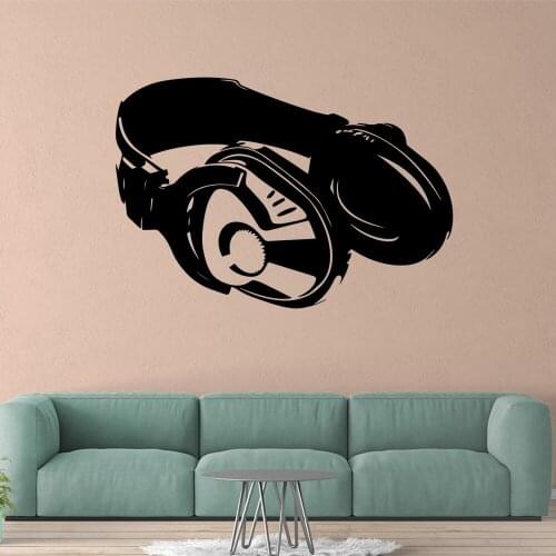 Drop Shipping headset Wall Stickers Self Adhesive Art Wallpaper Nursery Room Decor Sticker Mural