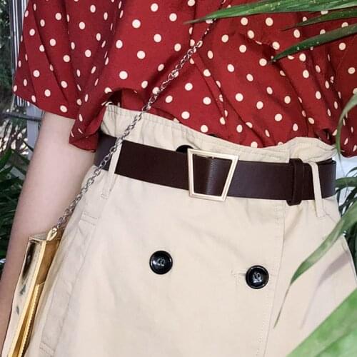 New Women PU Leather Belts High Quality Metal Buckle Designer Luxury Female Retro Fashion Waist Belt Dress Trouser Decorative