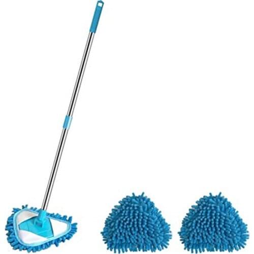 Chenille Microfiber Mop, Triangle Dust Mops for Floor Cleaning Home Wall Ceiling Floor Cleaning Mop flat mop