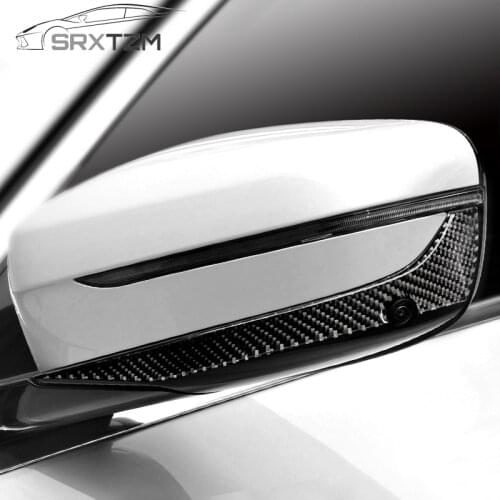 SRXTZM 2PCS High Quality Carbon Fiber Car Reaview Mirror Cover Rear View Door For Bmw G30 G11 5 Series 7 Series