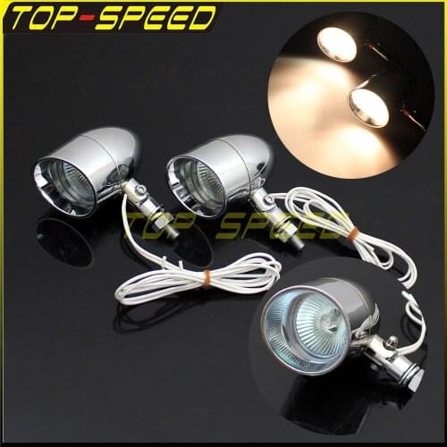 5W Motorcycle Turn Signal LED Spotlight Auxiliary Fog Light For Harley BMW R1200 R900 Dyna Electra Glide Fatboy