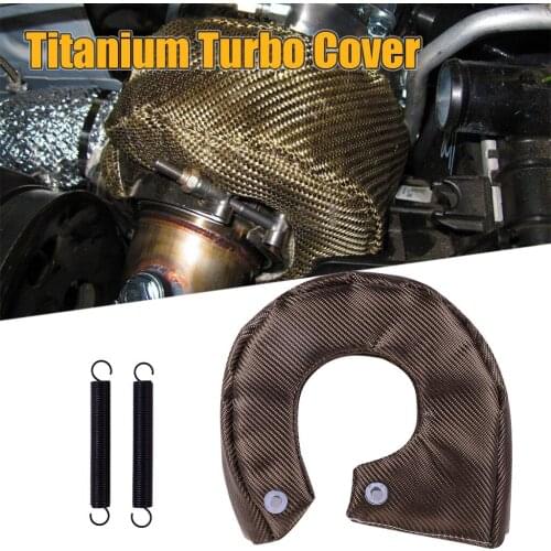 .Titanium Turbo Cover Tur-bo Shield Tur-bo Blanket Stainless Steel Net Inside with Fastener Springs