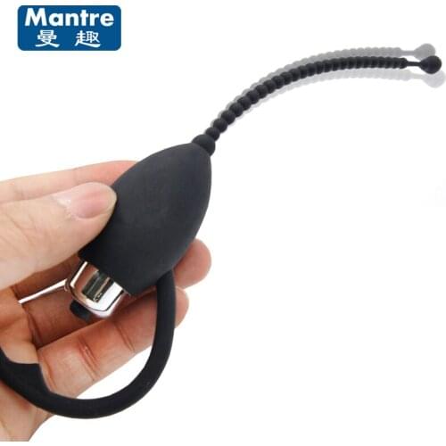 Mantre Urethral Vibrator Catheter Male Masturbator Vibrating Sex Toys for Men Gay Penis Plug