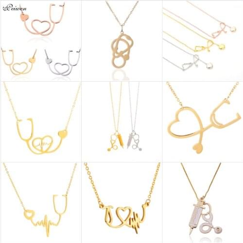 Fashion personality stethoscope Chain necklace necklace for women womens neck Choker gold chain necklaces jewelry birthday gift