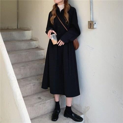 Women Dress Chiffon 2020 Spring Sunner Lapel Long Sleeve Button Bandage Stitch Pleated Irregular Shirt Dress Women Fashion Tide
