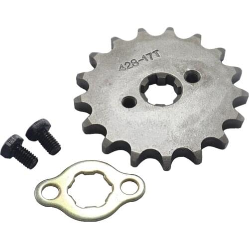 17T Tooth 428 ID 17mm /20mm Front Engine Sprocket For Motorcycle Dirt bike ATV Quad Buggy