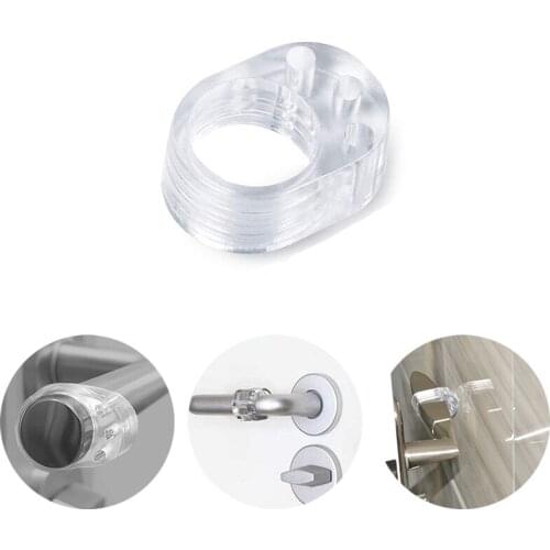 1PC Door Stopper Wall Protection Handle Anti-Collision Bumper Buffer O Type Transparent Wall Protectors Kitchen Bedroom