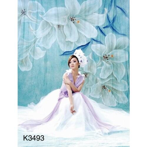 10ft x20ft Hand Painted muslin backdrop K3493, flower photo backdrop,wedding background, photography scenic backdrops