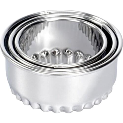 3pcs/set Stainless Steel Round Dumplings Molds Cutter Maker Cookie Cake Pastry Wrapper Dough Cutting Kitchen Accesories