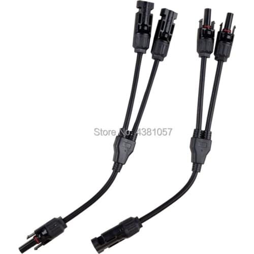 5Pairs x Connector Y Branch 2 Male 1 Female and 2 Female 1 Male Solar Panel Cable Branch Connector