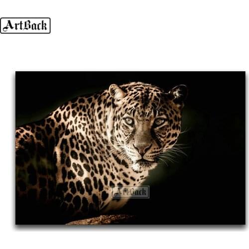5d diy diamond painting leopard full square 3D diamond embroidery animal rhinestone mosaic artwork home decor