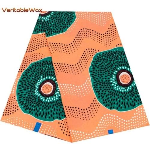 African Fabric Ankara African Real Wax Prints Cotton Fabric Diamond Pattern VeritablelWax High Quality For Party Dress 24FS1364