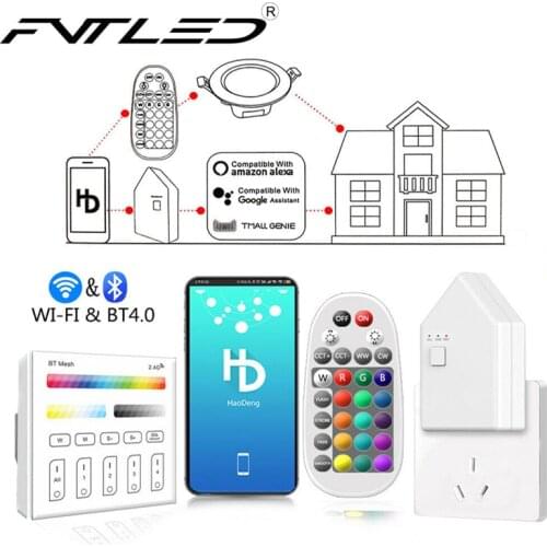 APP Haodeng Bluetooth Mesh RGB+CCT Touch Panel / WIFI Smart Bridge / Remote Controller for FVTLED Deck Lights Bulbs Down Lights