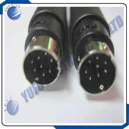 Free Shipping One Lot 5Pcs DIN Plug 8pin Connector 8 Pin Mini w/ Plastic Handle 8P Male