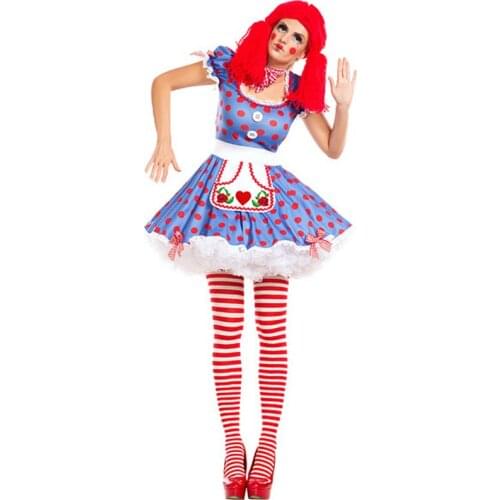 Free Shipping Womens Harlequin Circus Mime Cirque Clown Jester Fancy Dress Halloween Costume 3S1799