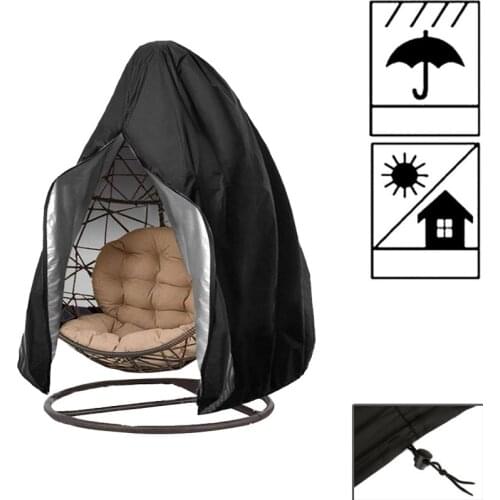 Waterproof Patio Chair Cover Egg Swing Chair Dust Cover Protector With Zipper Protective Case Outdoor Hanging Egg Chair Cover