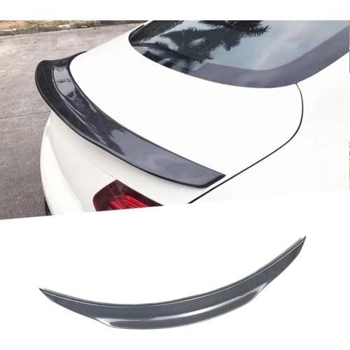 For C Class Carbon Fiber Rear Trunk Spoiler Wing for Mercedes for Benz W205 C205 C63 AMG Sedan Coupe 2015-2019 PS-M Style Bumper