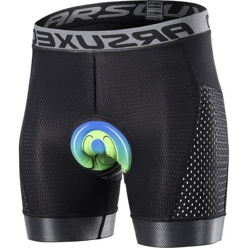 Mens Cycling 5D Padded Underwear Quick Dry Breathable Wicking MTB Bicycle Shorts Compression Shorts Running Leisure Sports