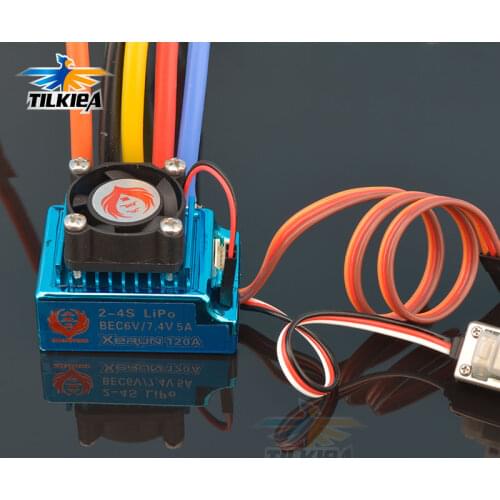 Good Quality RC Car Waterproof 120A Brushless ESC Speed Controller with BEC 6V/3A for 1/10 RC Crawler SCX10 90046 Traxxas TRX4