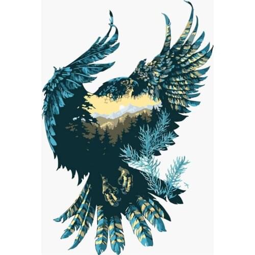 Gatyztory Frame Eagle DIY Paint By Numbers Animal HandPainted Oil Painting Drawing On Canvas Home Decor 60x75cm