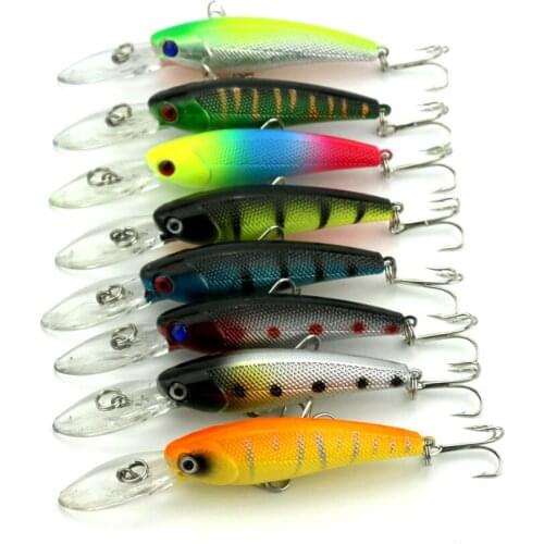 Classic Fishing Lures 8 colors 9CM 8.3g fishing bait hard bait with #6 hook 8pcs/lot fishing tackle