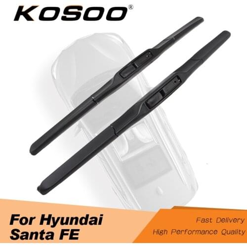 KOSOO For Hyundai Santa Fe Model Year From 1999 To 2017 Auto Car Windscreen Wiper Blades Fit Hook Arm Clean The Windshield