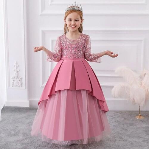 Beautiful Fashion Nice Pink Wedding Party Dresses For Girl