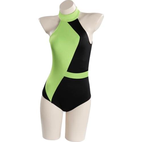 Anime Spicy Girl Cosplay Shego Swimsuit Women Swimwear Custom Made Swim crop top