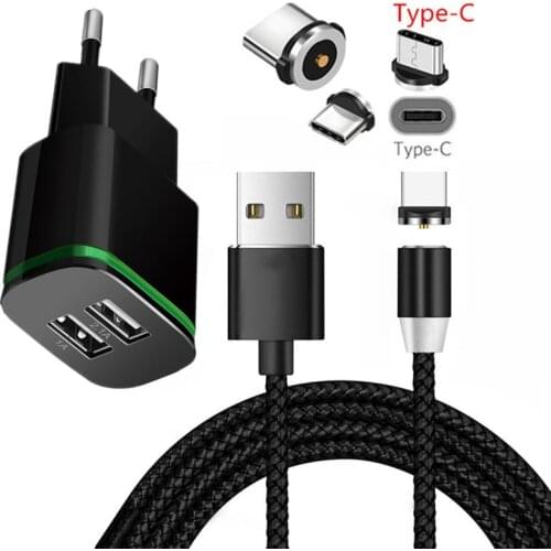 Magnetic Type C Wire & LED Wall plug Charger Cable For Motorola One Power Samsung S9 S10 A50 LG G6 G7 ThinQ V50 Honor 20 view 10