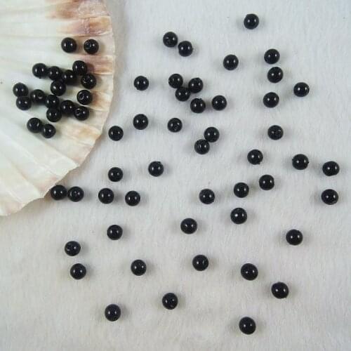 Fashion Black Color Acrylic Plastic Imitation Faux Pearl Beads DIY Jewelry 6mm 8mm 10mm 12mm PB-17