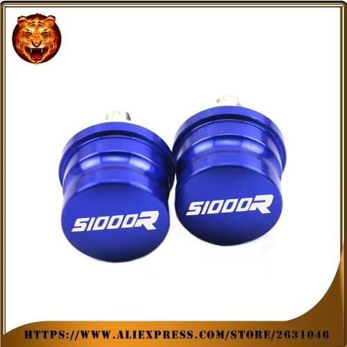 Motorcycle Rear Fender License Plate Bolt Screw M6 universal Decorative Screws For BMW S1000R S1000 2000-2019 2018 Blue Logo CNC