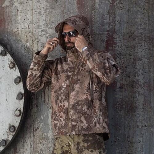 Mens Moto Outerwear Military Jacket Tactical Army Camouflage Windbreaker Coat Soft Shell Jackets Waterproof Windproof Clothes