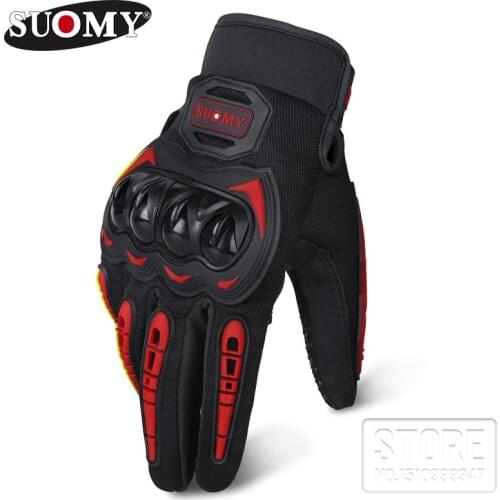 SUOMY Men Guantes Motorcycle Gloves Touch Screen Waterproof Windproof Protective Winter Gloves Moto Luvas Winter Warm