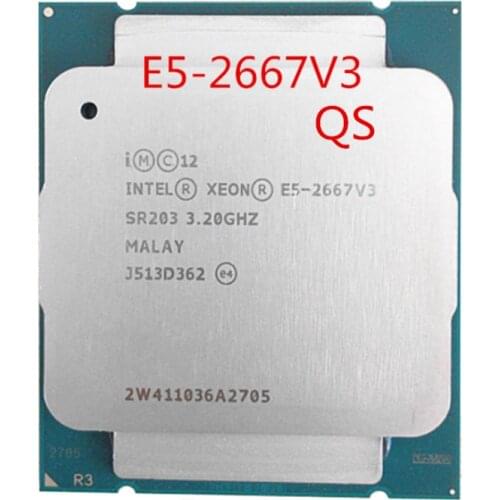 Original procesador Intel Xeon E5-2667V3 QS versión CPU E5 2667V3 3,2 GHz 8-Core 20M LGA2011-3 135W envío gratis E5 2667 V3