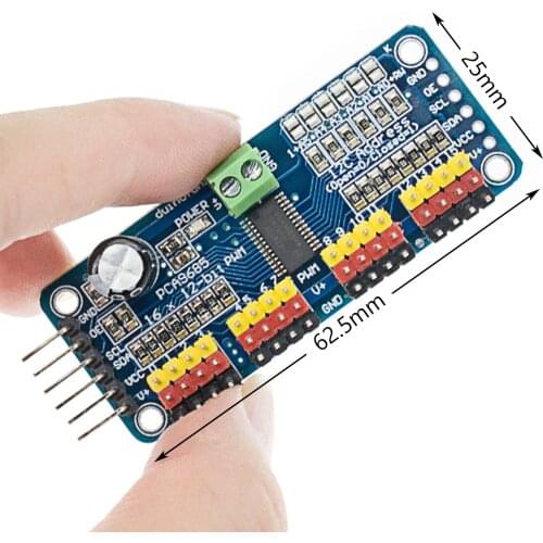 1 Piece 16 Channel 12-bit PWM/Servo Driver-I2C interface PCA9685 module For Arduino