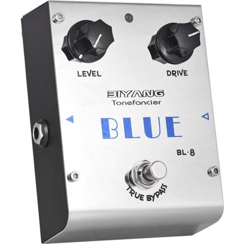 BIYANG BL-8 Tonefacier Series Blues Overdrive Guitar Effect Pedal True Bypass Full Metal Shell Guitar Pedal Guitar Accessories