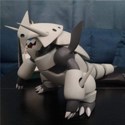 Pokemon Mega Steel and Rock Type Aggron Scale 1/10 GK Polystone Action Figure Model Ornament Toys Children Gifts