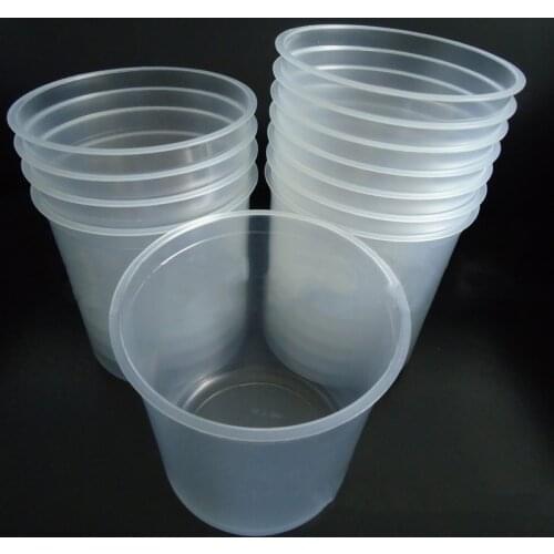 600ML Transparent Plastic Paint Mixing Cups Inner Cup with Lids for Spray-Gun K0AB