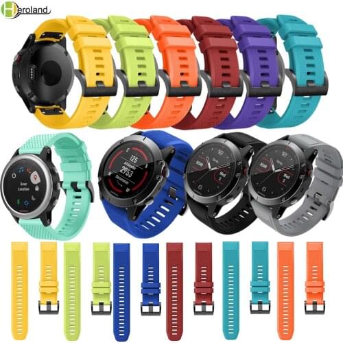 26 22 20mm Watchband Wrist Strap For Garmin Fenix 6X 6 6s Fenix 3 3HR 935 945 Smart WatchStraps Quick Release EasyFit Silicone
