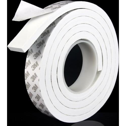 Custom Self-adhesive EVA Traceless Tape 5mm 6mm 8mm 10mm 15mm 20mm 25mm 30mm 40mm 50mm 1000mm x 8mm Seal Strip 2m White Black