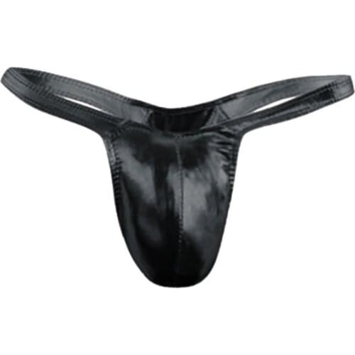 Sexy Mens thongs male underwear Comfortable Sexy mens briefs gay underwear Patent Leather mens underpants ropa interior hombre