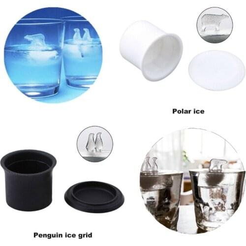 Silicone Ice Cube Mold Penguin Polar Bear Popsicle Molds Silicone Ice Cube Tray Ice Cube Maker Ice Trays Kichen Accessories