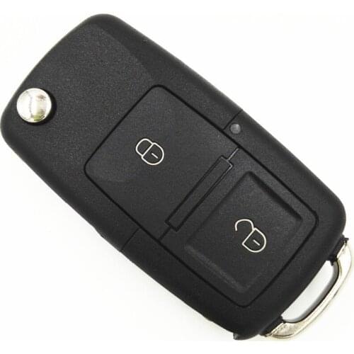 With Symbol 2 Button Flip Folding Remote Car Key Case Fob For Vw VOLKSWAGEN MK4 Seat Altea Alhambra Ibiza Key Shell Blank