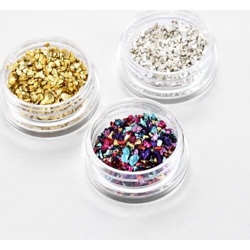 Broken Irregular Colorful Stones Rhinestones for Nail Crystals 3d Nail Art Decorations Tips Nail Charms Luxury