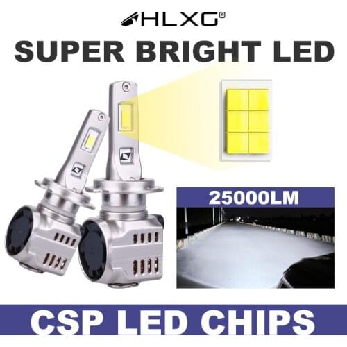H7 led Canbus 9005 9006 h4 светодиодные лампы CSP 6500K HB3 HB4 auto Bulb headlight 25000LM 12V H8 H9 H11 H16JP car light HLXG