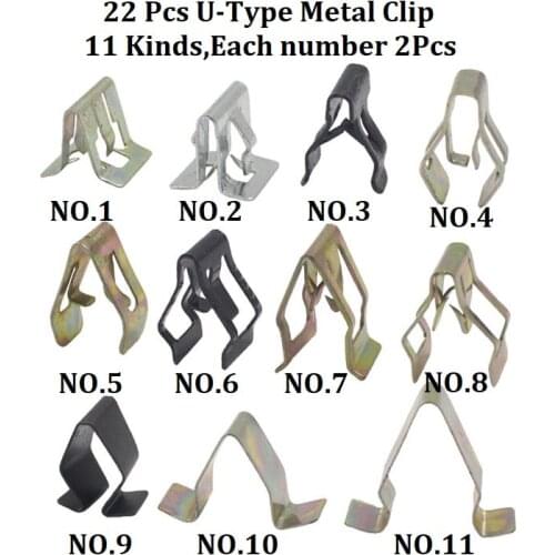 Universal Auto Front Console Dash Dashboard Retainer Rivet Fastener Clips For All Cars DVD CD Panel Trim Metal Clip