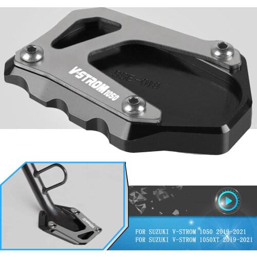 Motorcycle Enlarge Plate For SUZUKI V-STROM 1050 VSTROM 1050XT 2019 2020 2021 CNC Kickstand Side Stand Enlarger Extension Pad