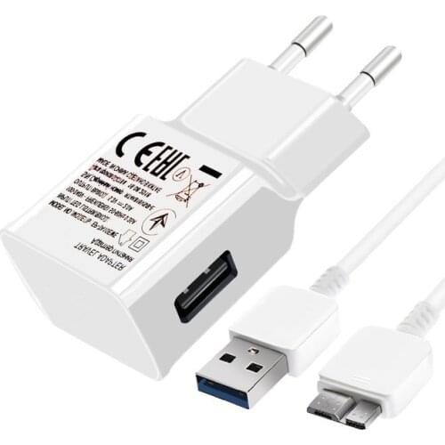 Top quality 5V 2A Wall Plug USB Charger & Micro USB 3.0 Data sync Charging Cable for Samsung Galaxy S5 Note 3 I9600 Mobile Phone